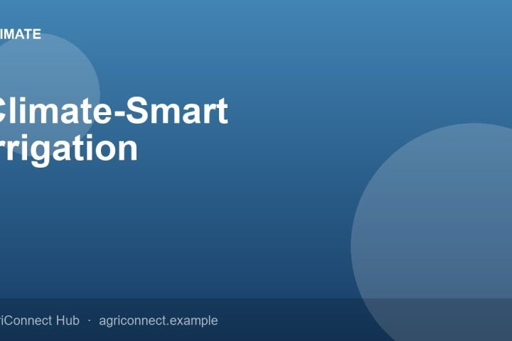 Climate-Smart Irrigation